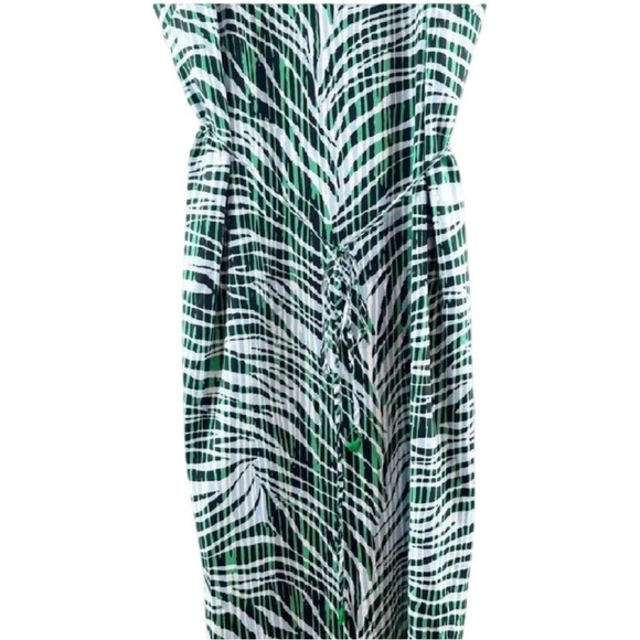 Sam Edelman Stripe Zebra Print Blue Green Camisole Dress NWT Size 10 - Picture 6 of 10